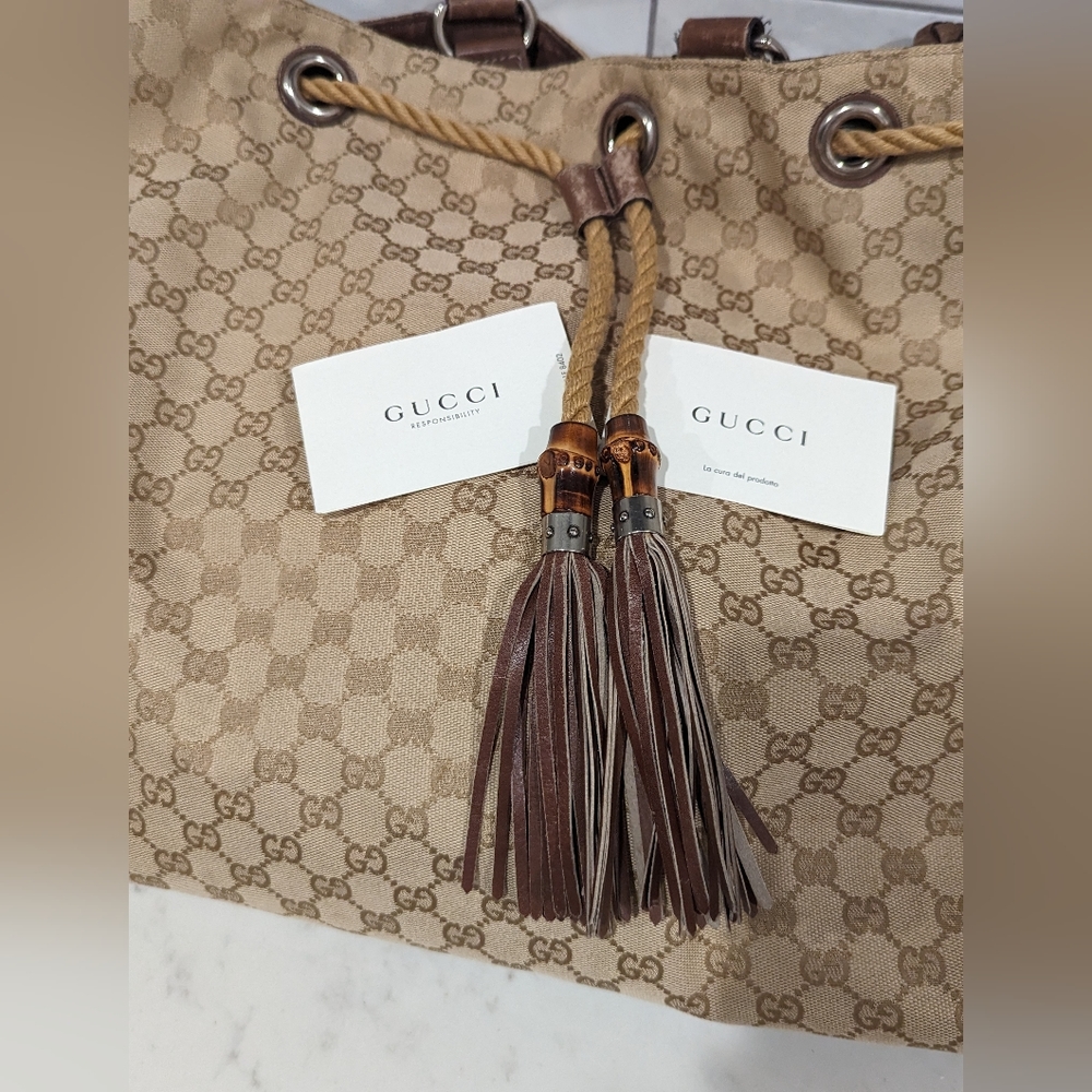 Authentic Gucci XL Logo Tote Bag